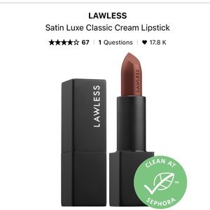 LAWLESS Beauty satin cream Lipstick in the shade “90s”